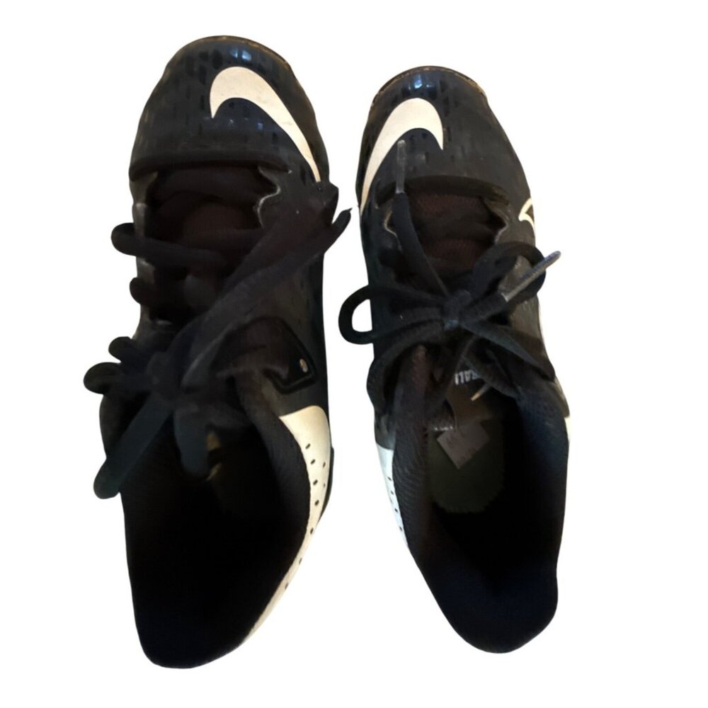 Nike Hyperdiamond 4 Elite Softball Cleats Black & White US 12C